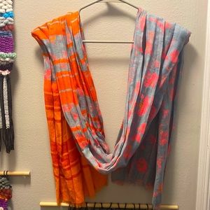 Gap Orange and Pink Scarf